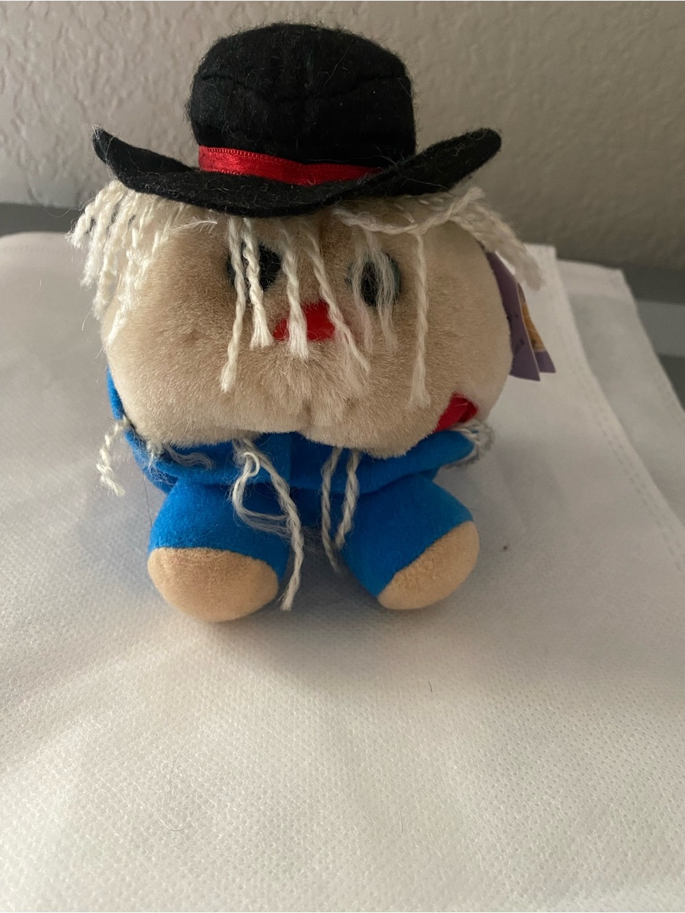 Puffkins Plush Beanie Baby  Scarecrow Patches Limited Edition 5" Stuffed Swibco